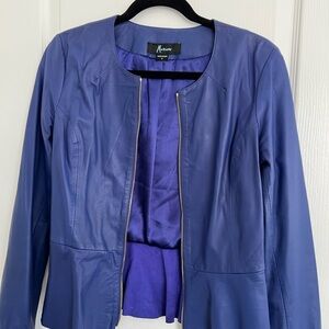 Marciano Women's Blue Leather Jacket